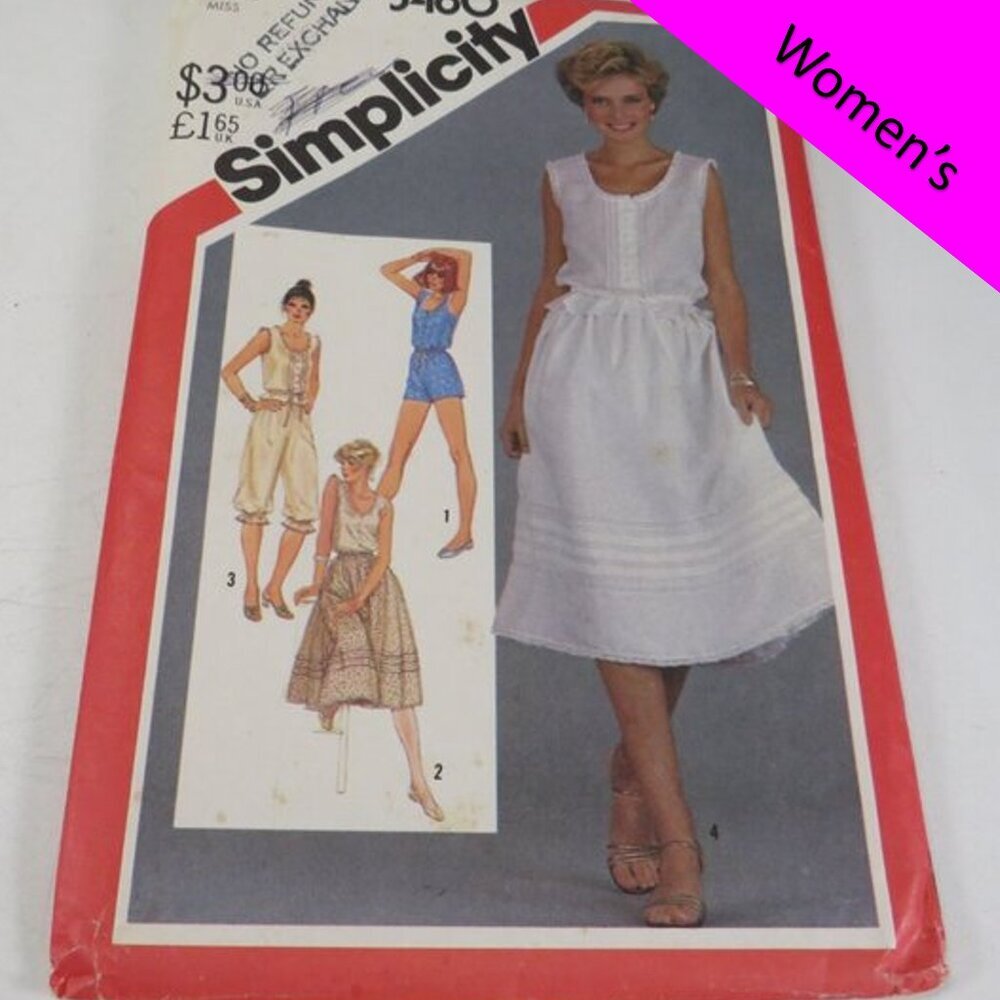 Simplicity 5460 Sewing Pattern Undergarments or summer weight dress, romper